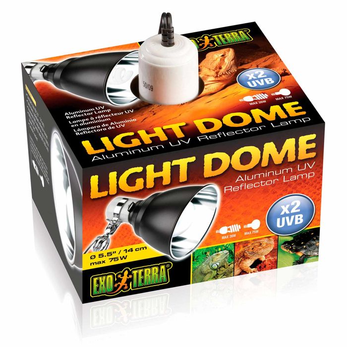 Плафон для лампы Exo Terra «Light Dome» с алюминиевым отражателем E27, d=14 см - masterzoo.ua