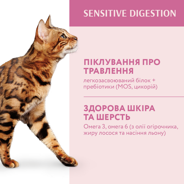 Сухий корм Optimeal Adult Cat Lamb Sensitive для дорослих котів з чутливим травленням 650 г - ягня - masterzoo.ua