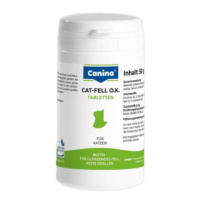 Витамины для кошек Canina Fell O.K. 100 таблеток 50 г - masterzoo.ua