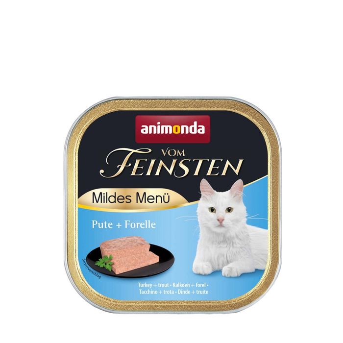 Вологий корм для котів Animonda Vom Feinsten Adult Turkey + Trout | 100 г (індичка та форель) - masterzoo.ua