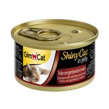 Вологий корм для котів GimCat Shiny Cat 70 г (курка, креветки та солод)
