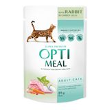 Вологий корм для котів Optimeal pouch 85 г (кроликом у морквяному желі)