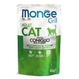 Вологий корм для котів Monge Grill Adult 85 г - кролик - masterzoo.ua