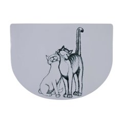 Коврик под миску Trixie «Pussy Cat» 40 см / 30 см (серый) - masterzoo.ua