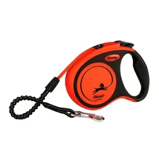 Повідець-рулетка для собак Flexi Xtreme S стрічка 5 м - помаранчевий