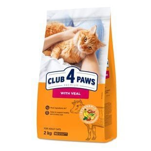 Сухий корм для котів Club 4 Paws Premium 2 кг - телятина - masterzoo.ua