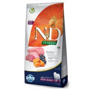 Cухой корм для собак Farmina N&D Pumpkin Grain Free Adult Maxi Giant 12 кг - ягненок, тыква и черника - masterzoo.ua