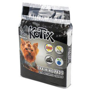 Пелюшки для собак Kotix 40х60 см 10 шт - активоване вугілля - masterzoo.ua