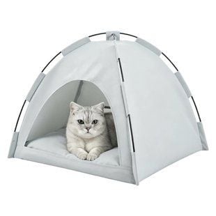 Намет-лежанка для котів Lapka 40х40х35 см - сірий - masterzoo.ua