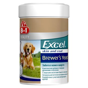 Пивные дрожжи 8in1 Excel «Brewers Yeast» 1430 таблеток (для кожи и шерсти) - dgs - masterzoo.ua