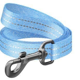 Поводок для собак COLLAR WAUDOG Светоотражающий M &ndash; голубой - masterzoo.ua