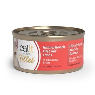 Влажный корм для кошек Catit Cuisine Fillet 75 г - курица и лосось - masterzoo.ua