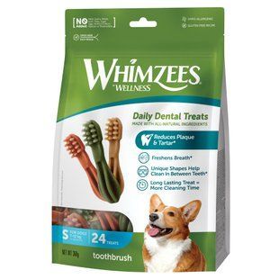 Лакомство для собак Whimzees Wellness Daily Dental Treats Toothbrush S 24 шт х 15 г - masterzoo.ua
