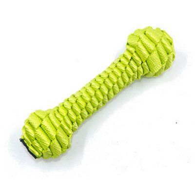 Іграшка для собак GimDog Гантель плетена «Stretch» 17,5 см (текстиль) - masterzoo.ua