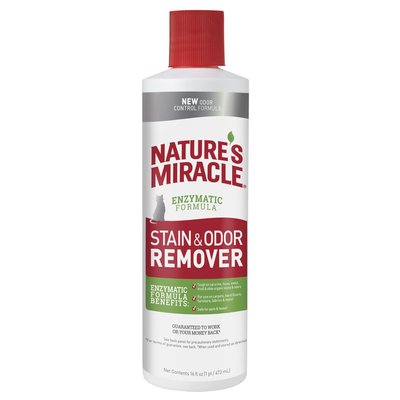 Устранитель Nature's Miracle «Stain & Odor Remover» для удаления пятен и запахов от кошек 473 мл - masterzoo.ua