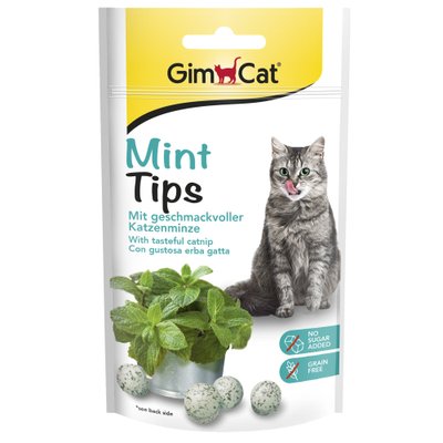 Ласощі для котів GimCat Mint Tips 40 г (м'ята) - masterzoo.ua