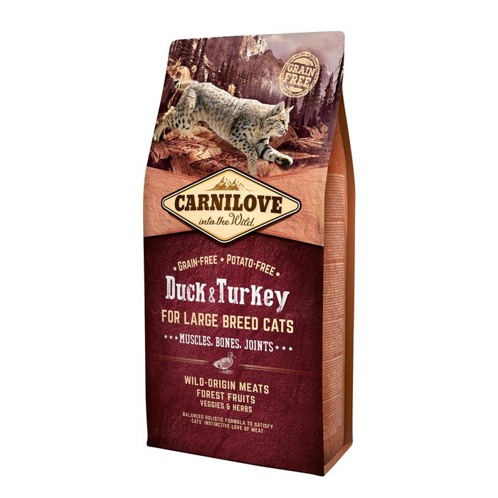 Сухой корм для кошек крупных пород Carnilove Cat Duck & Turkey Large Breed 6 кг (утка и индейка) - masterzoo.ua