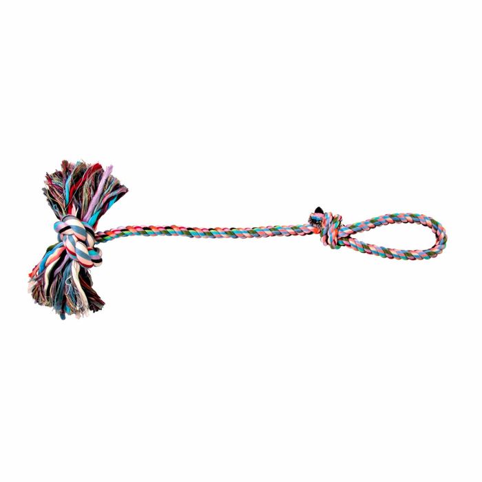 Игрушка для собак Trixie Канат плетёный с узлом 70 см (текстиль, цвета в ассортименте) - masterzoo.ua