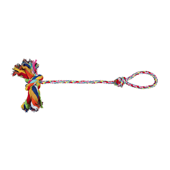 Игрушка для собак Trixie Канат плетёный с узлом 70 см (текстиль, цвета в ассортименте) - masterzoo.ua