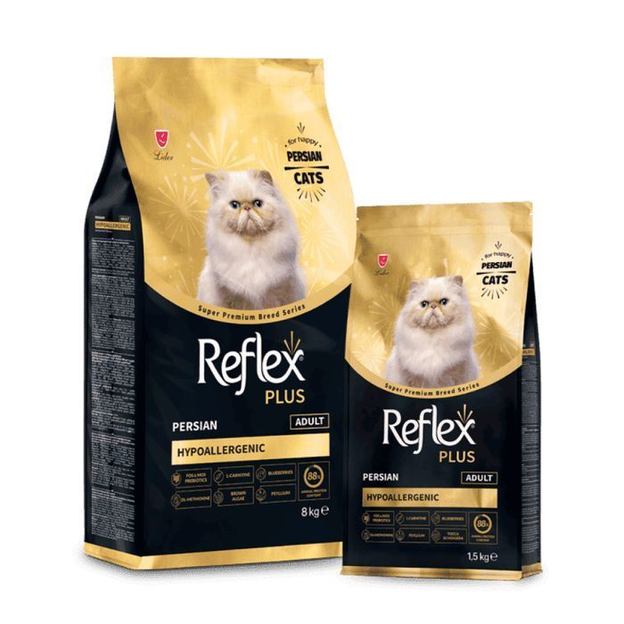 Сухий корм для котів Reflex Plus Persian Adult Hypoallergenic 8 кг - курка - masterzoo.ua