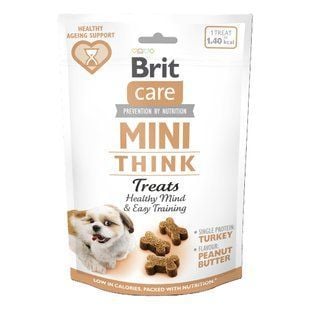 Ласощі для собак Brit Care Mini Think Treats 50 г - індичка та арахісове масло - masterzoo.ua