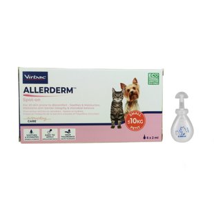 Капли для собак Virbac Allerderm до 10 кг, 6 пипеток - masterzoo.ua