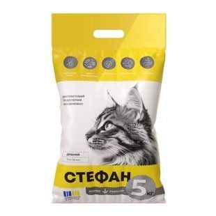 Наповнювач бентонітовий для котячого туалету Стефан Дрібний 5 кг - лаванда - masterzoo.ua