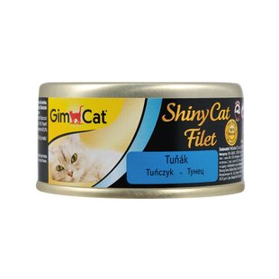 Влажный корм для кошек GimCat Shiny Cat Filet 70 г (тунец) - masterzoo.ua