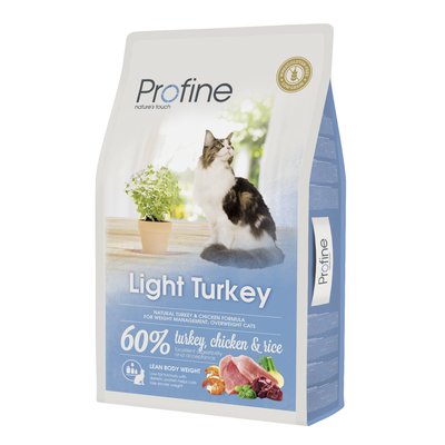 Сухой корм для кошек с лишним весом Profine Cat Light 10 кг (индейка и курица) - masterzoo.ua
