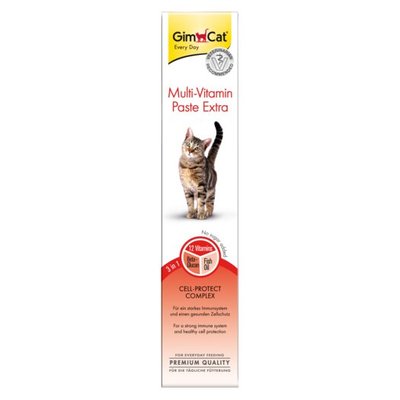 Ласощі для котів GimCat Multi-Vitamin Paste Extra 50 г (мультивітамін) - masterzoo.ua
