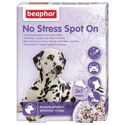 Капли на холку для собак Beaphar «No Stress Spot On», 3 пипетки (успокаивающее средство) - masterzoo.ua