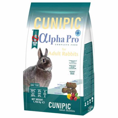 Корм для взрослых кроликов от 6 месяцев Cunipic Alpha Pro 1750 г - masterzoo.ua