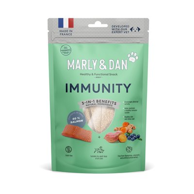 Ласощі для собак Marly and Dan, Immunity 80 г - лосось - masterzoo.ua