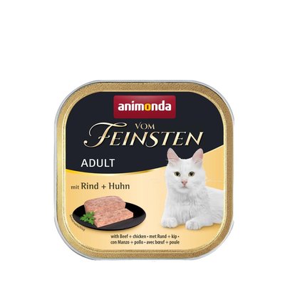 Вологий корм для котів Animonda Vom Feinsten Adult with Beef + Chicken | 100 г (яловичина та курка) - masterzoo.ua