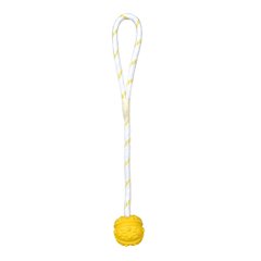 Іграшка для собак Trixie М'яч на мотузці з ручкою 35 см, d=7 см (гума, кольори в асортименті) - masterzoo.ua