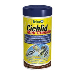 Сухий корм для акваріумних риб Tetra в гранулах «Cichlid Mini Granules» 250 л (для всіх цихлід) - masterzoo.ua