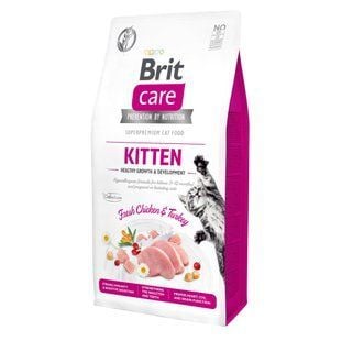 Сухой корм для котят Brit Care Grain Free Kitten Health Growth & Development 7 кг - курица и индейка - masterzoo.ua