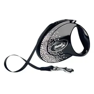Повідець-рулетка для собак Flexi Glam Splash M стрічка 5 м - чорний