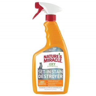 Спрей-устранитель Nature's Miracle «Set-In Stain Destroyer. Oxy Formula» для удаления пятен и запахов от кошек, с формулой активного кислорода 709 мл - masterzoo.ua