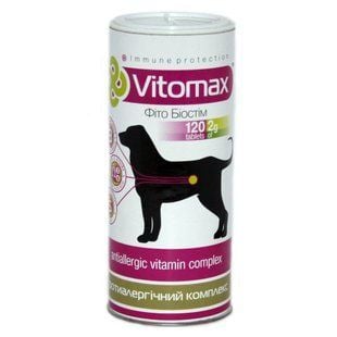 Вітаміни для собак Vitomax Фіто Біостім Antiallergic 120 шт - masterzoo.ua