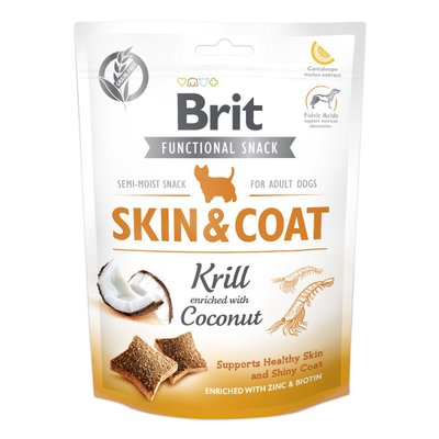 Лакомство для собак Brit Functional Snack Skin & Coat 150 г (для кожи и шерсти) - masterzoo.ua