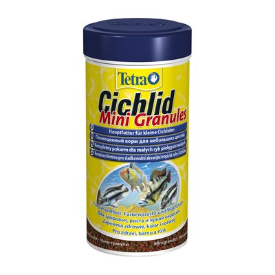 Сухой корм для аквариумных рыб Tetra в гранулах «Cichlid Mini Granules» 250 мл (для всех цихлид) - masterzoo.ua
