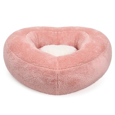 Лежак Puppy Angel «Heart Cushion» 62 x 55 x 18 см (рожевий)