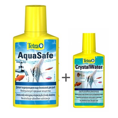 Набор Tetra «Aqua Safe» 250 мл + «Aqua Crystal Water» 100 мл - masterzoo.ua