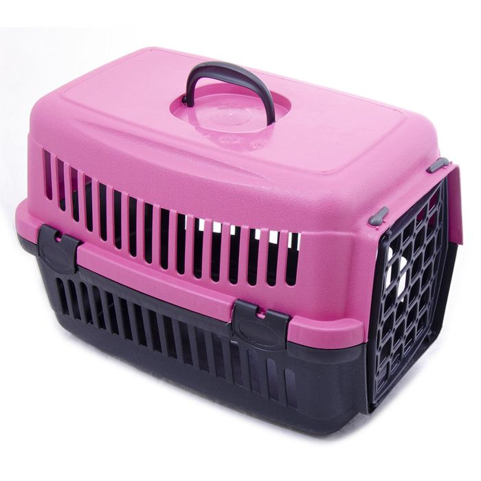 Контейнер-переноска для собак и котов весом до 6 кг SG 48 x 32 x 32 см (розовая) - masterzoo.ua