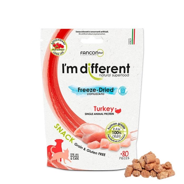 Ласощі для собак та котів I'm different Freeze-Dried 40 г - індичка - masterzoo.ua