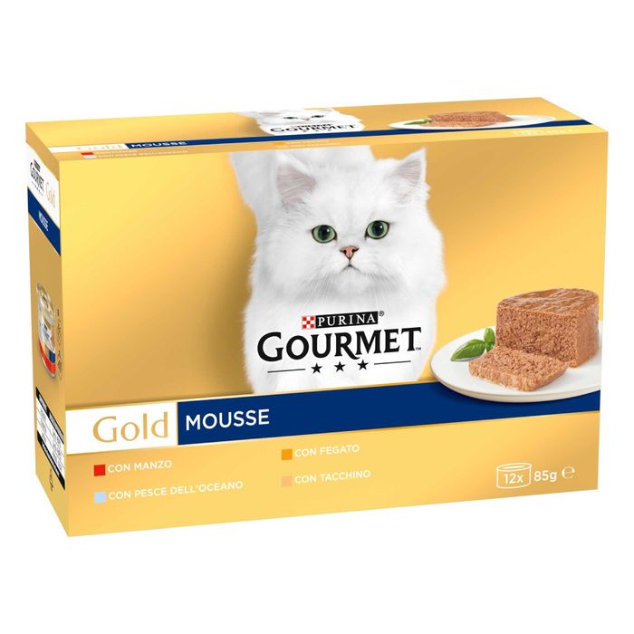 Набор влажного корма для котов Gourmet Gold 85 г x 12 шт - ассорти - masterzoo.ua