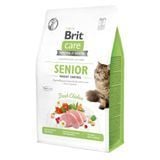 Сухий корм для котів Brit Care Cat GF Senior Weight Control 400 г - курка - masterzoo.ua