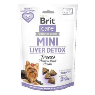 Ласощі для собак Brit Care Mini Liver Detox Treats 50 г - індичка та чорниця - masterzoo.ua
