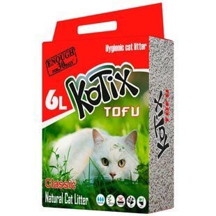 Наповнювач для котячого туалету Kotix Tofu 6 л - класичний - masterzoo.ua